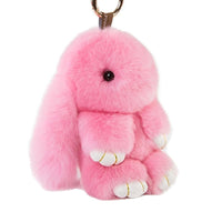 Soft Bunny Pompom Cute Plush Rabbit Keychain Ideal For Bags Keys Car