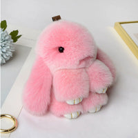 Soft Bunny Pompom Cute Plush Rabbit Keychain Ideal For Bags Keys Car