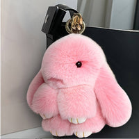 Soft Bunny Pompom Cute Plush Rabbit Keychain Ideal For Bags Keys Car