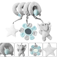 Baby Pram Crib Activity Spiral Plush Toys Infant Baby Stroller Toy