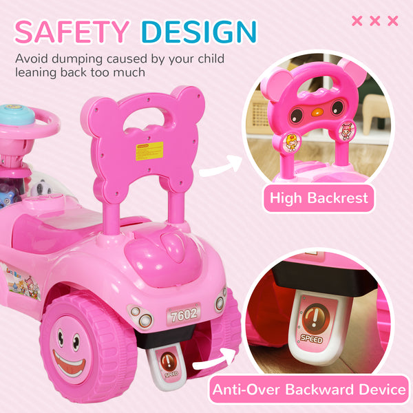 Foot To Floor Toddler Push Car W/ Horn Light Music