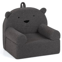 Bear-shaped Kids Sofa Teddy Fleece Foam Chair For Toddlers 3+